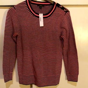 J.Crew Pink Striped Sweater
